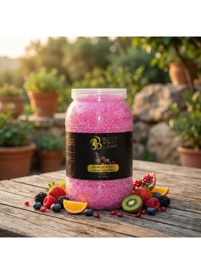 Best Choice Dead Sea Salt Premium Natural Bath Salt 5Kg Jar for Skin Body Hair Care and Relaxation - Mix Fruits - Image 4